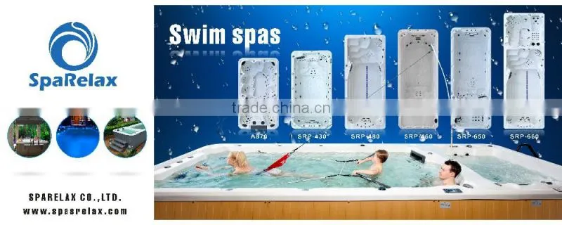High quality fiberglass pool outdoor swim spa with CE (SRP-660)