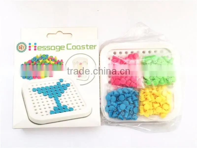 DIY Colorful Puzzle Square Pratical Office/House Table Cup Mats, Tableware Creative Non-slip Mats For Wholesale