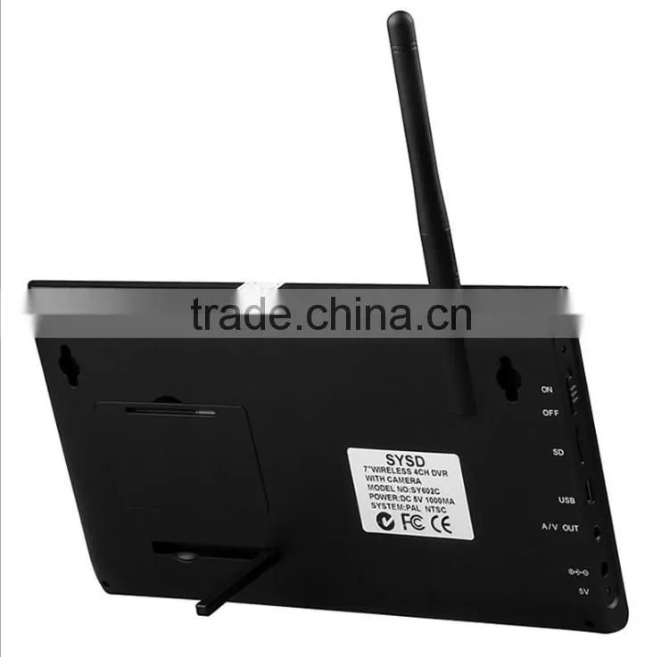 High quality Digital Wireless Security Camera System CCTV DVR Kit With 7 Inch Monitor