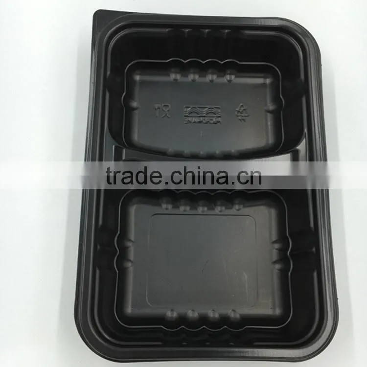 High quality Microwavable PP Material Food Packaging Tray