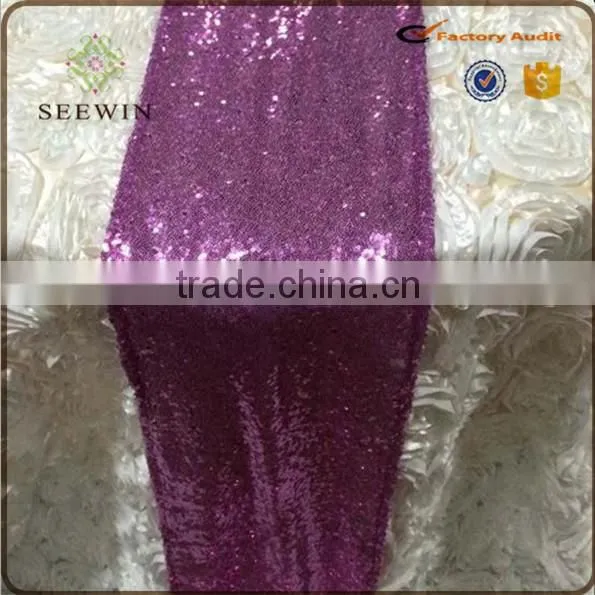 bright sequin table runner for wedding/home deco