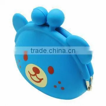 cheap solid color silicone coin holder