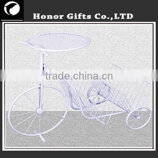 Fashion Design Wrought Iron Bicycle Plant Stand Decoration Bicycle Flower Stand