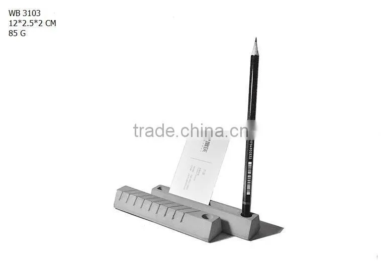 New design Concrete cement pen inserting tube with cat statue