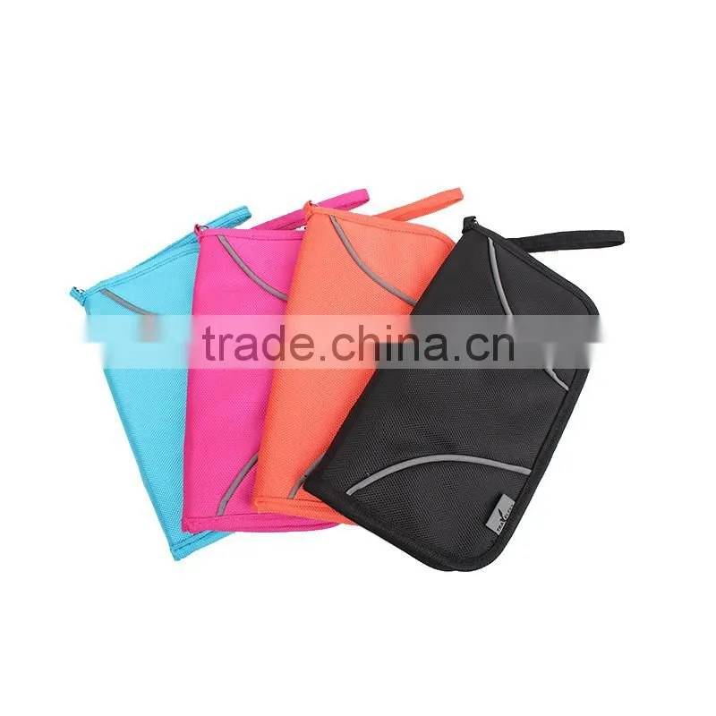 Fashion Nylon travel multifunction rfid passport holder