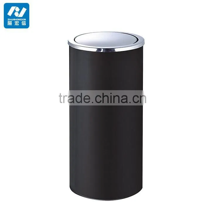 Indoor stainless steel swing lid waste disposal bin