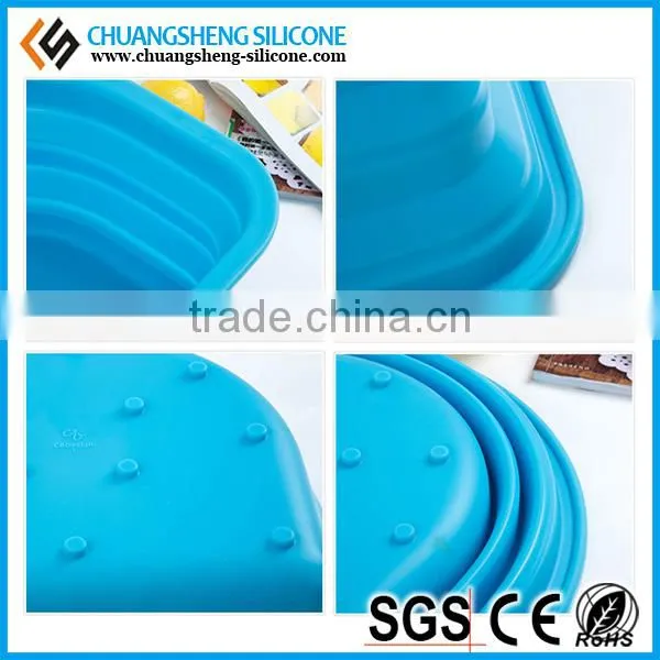 Food grade silicone folding case, silicone bowl, table foldable silicone box