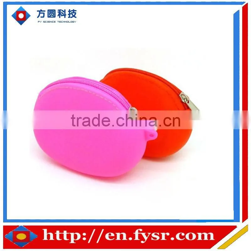 wholesale silicone coin purse with zipper/cheap coin purse