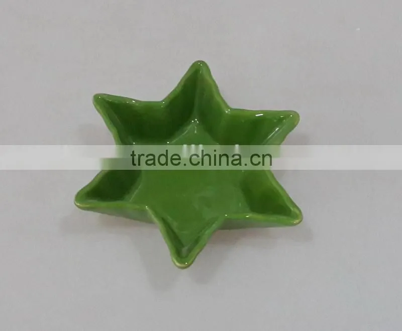 ceramic star shaped mini plate and snack tray