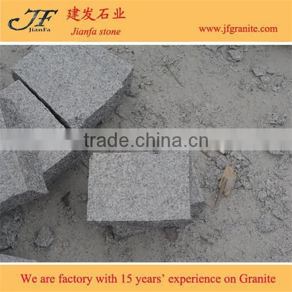 Flamed surface natural side G603 grey granite cube stone