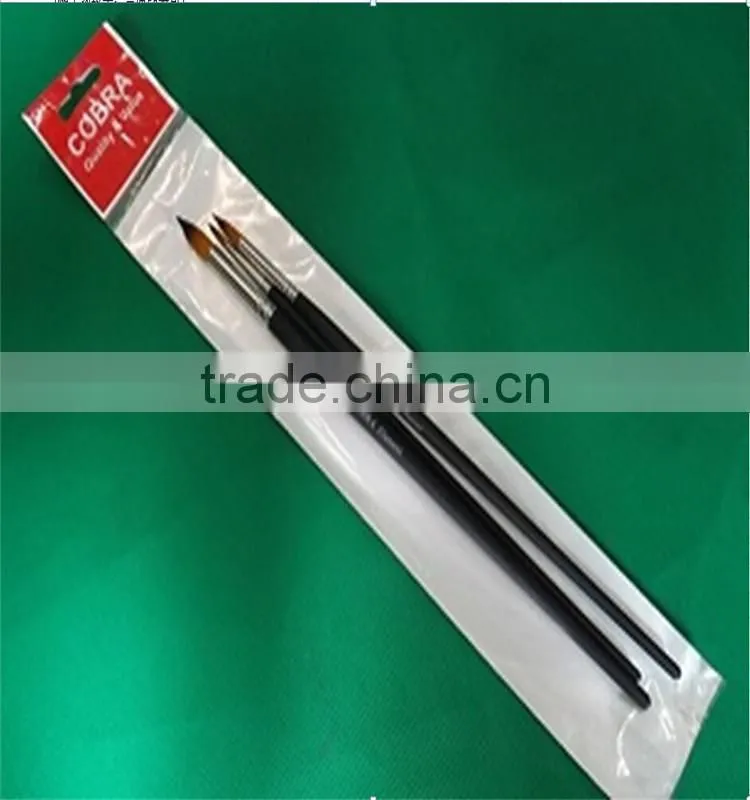 974 Long round Black Wooden Handle Artist Brush