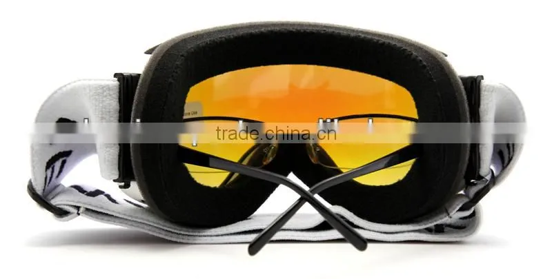 TPU frame and smoke REVO red lens snowboard goggles