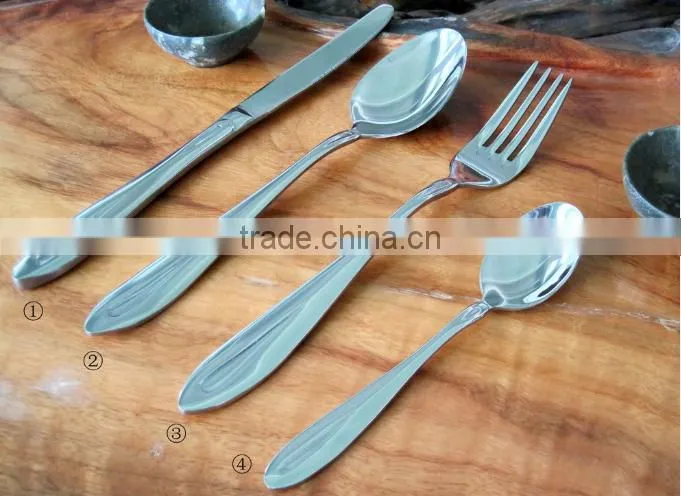Restaurant dinnerware; stainless steel water drop handle cutlery sets;steak knife,dinner fork,dinner spoon set