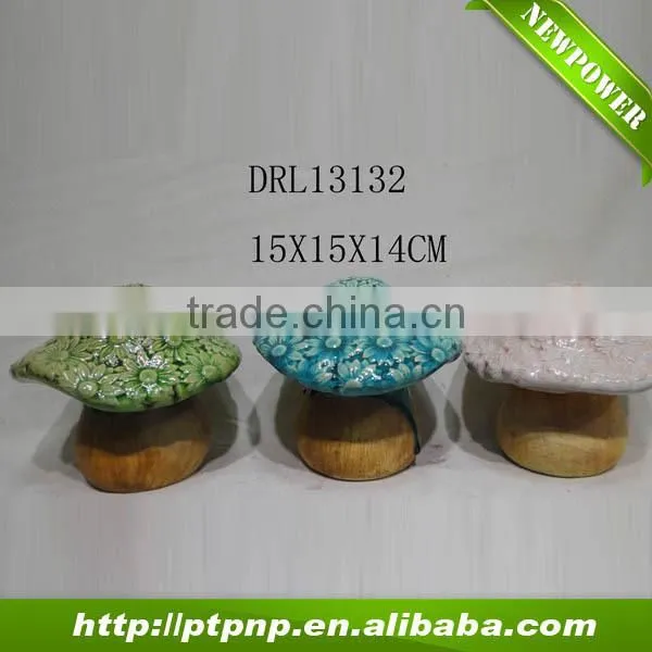 ceramic mushroom for garden ornament