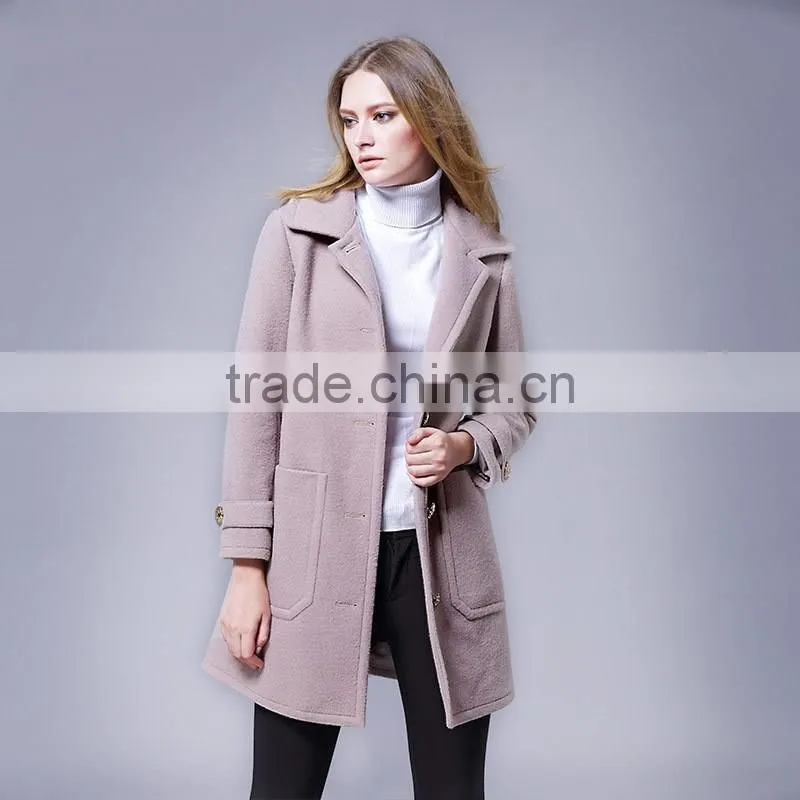 2016 Fashion Design Elegant Long Sleeve Outwear Winter Coats For Women