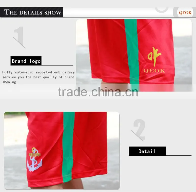 Red with Mint Green Men's Full Sublimation Hockey shorts