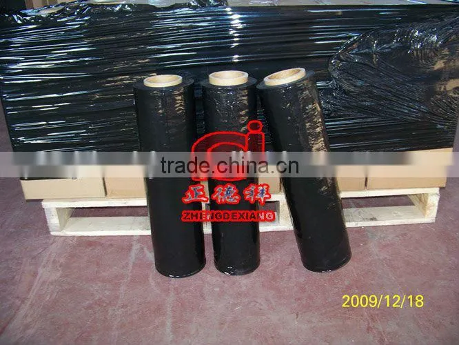 high quality black strech wrap with logo