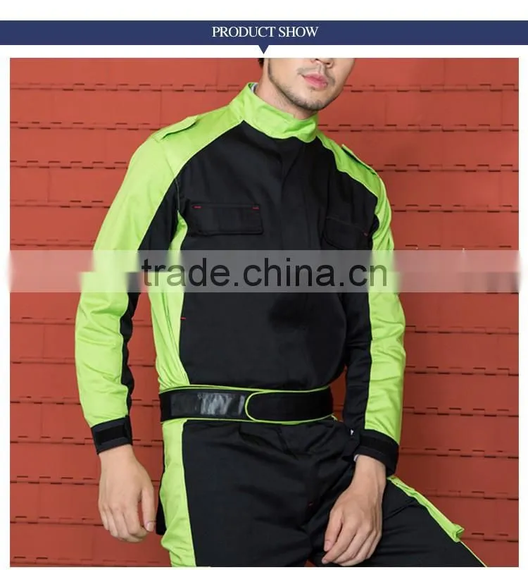 Unisex Color Contrast Autumn Winter Work Jacket 2 Pieces Uniform