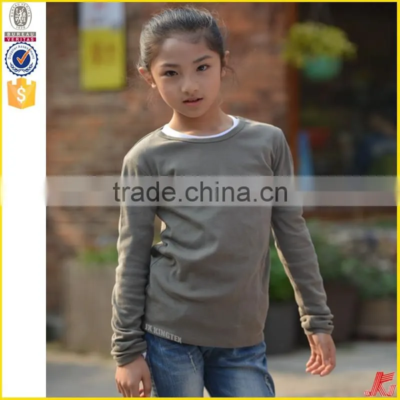 yarn dyed new style cotton girls blank t shirt softextile