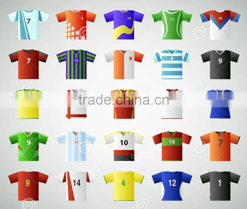 2016-2016 new season hot sale custom factory of soccer training jersey