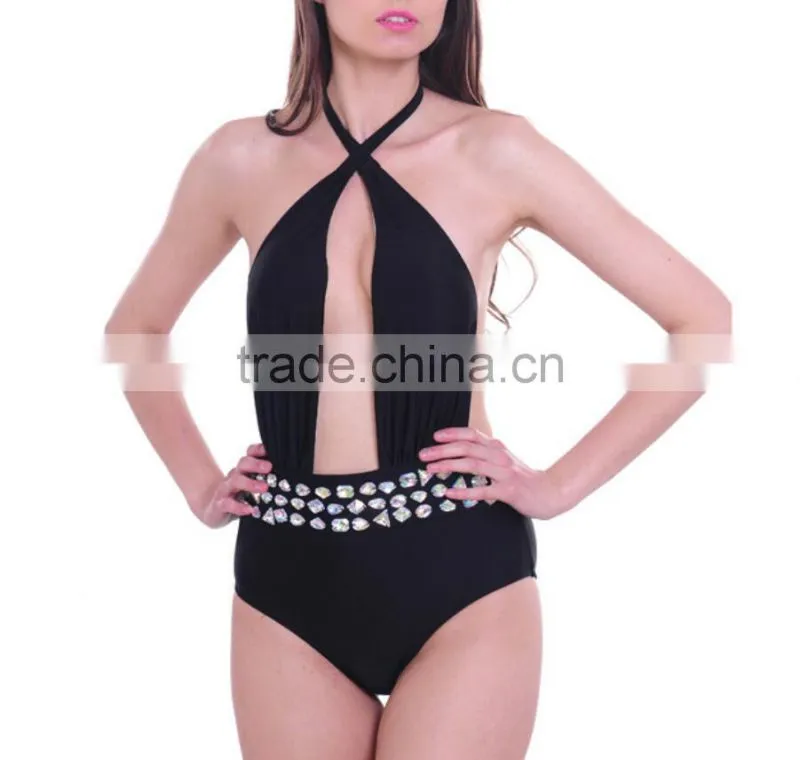 M881 Runwaylover2016 ladies sexy diamond one piece bikini swimwear