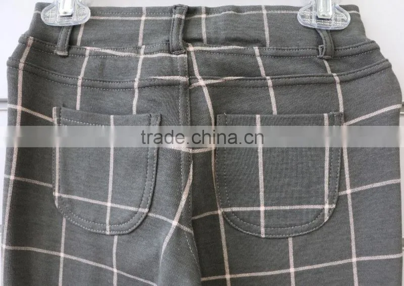 cotton spandex terry fabric children girl pants for outerwear