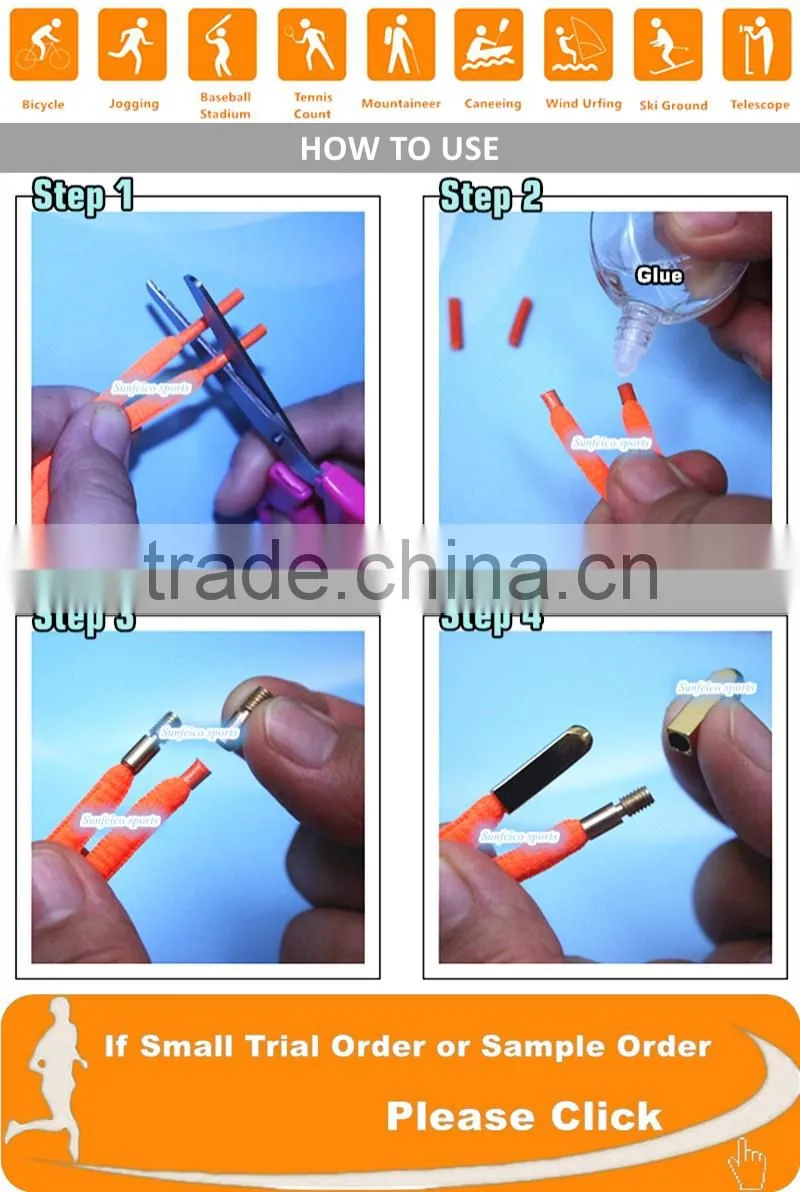 Blue Metal Aglet Tips for Trainer Sneaker Shoe Lace - High Quality DIY Repair Replacement Ends 11 Colors Choices - Accept Custom