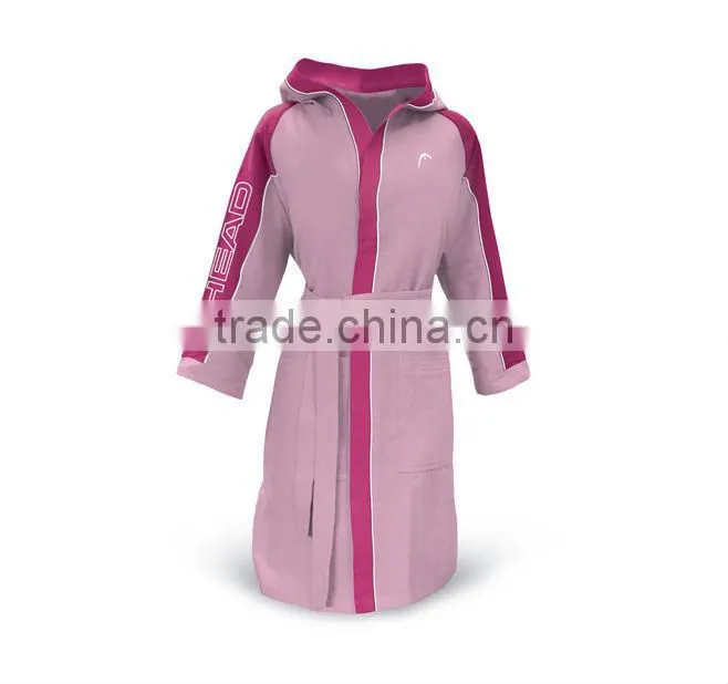 Microfiber Women Hooded Bathrobe