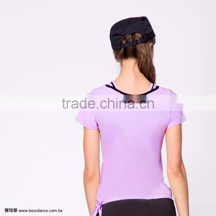 Trendy layer fitness training top wear