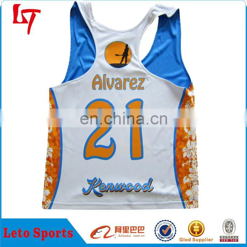 Hot sale breathable custom reversible lacrosse mesh pinnies for team player