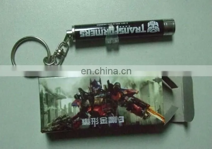 LED projection logo silkscreen led keychain