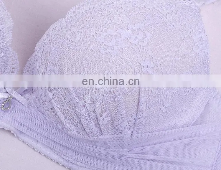 China Factory Comfortable Light Purple Padded Push Up Young Lady Bra