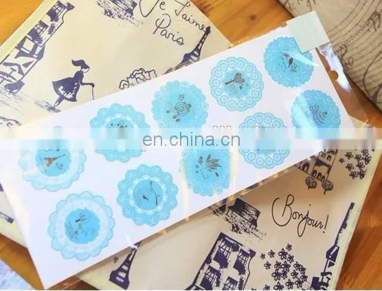 5Color Available Round Lace Gift Box/Bag Label Baking Bag Sealing Sticker Baby Shower Gift Decoration Craft Packing DIY Material