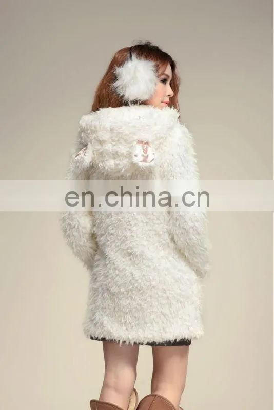 2012 white snow sweet lady winter collection coat