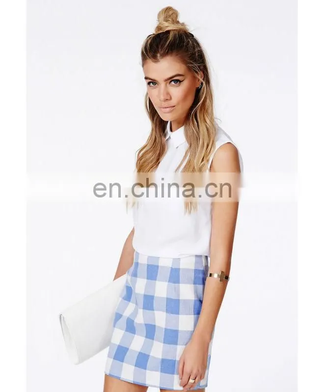 High quality cheap price women latest skirt and blouse