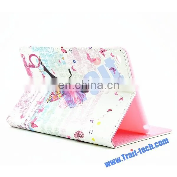 Diamond Studded Magnetic Buckle Flip Stand TPU+PU Leather Case for iPad Mini 4