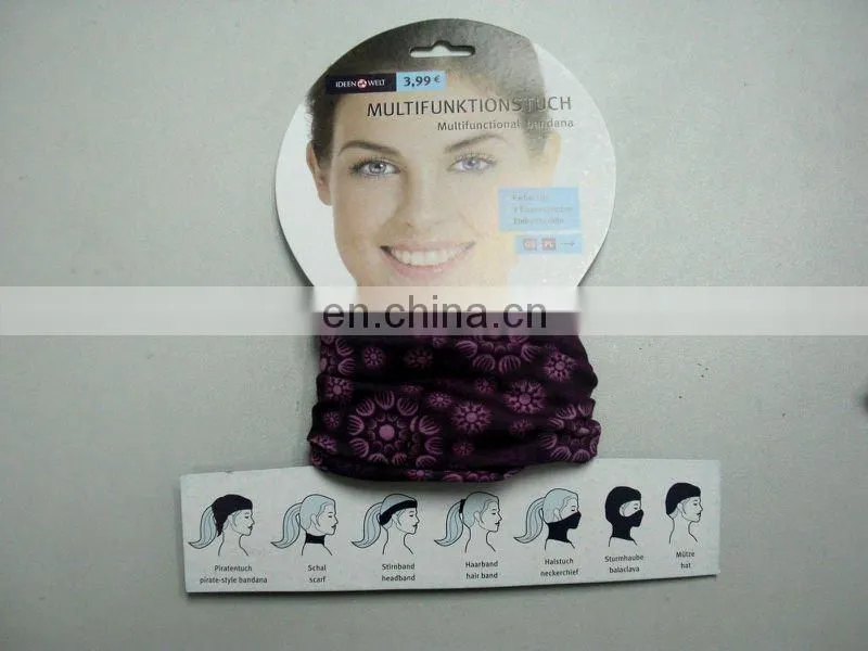 custom tubular bandana polyester multifunctional seamless bandana magic bandana