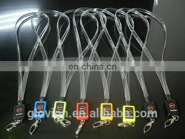 New Design LED flashing lanyards colorful lanyards lanyards for girl