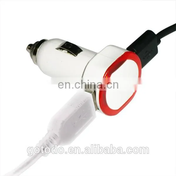 2017 led Light dual 1A 3.1A USB car charger for mobile phone
