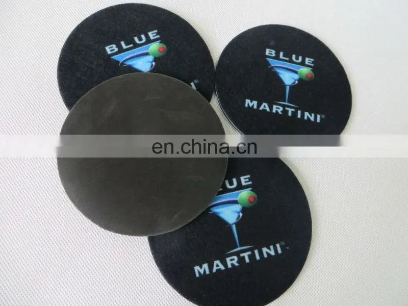 Hot sale round Eva foam coffee coaster, slip cup pad with heat transfer printing logo