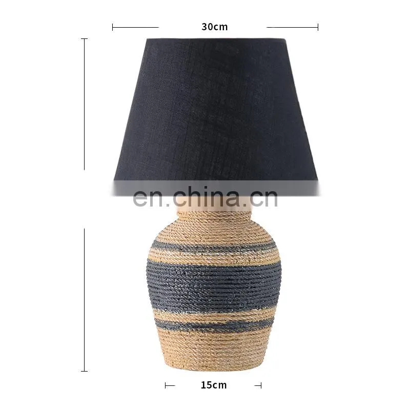 Antique rope pattern desk lamp and cement table lamp