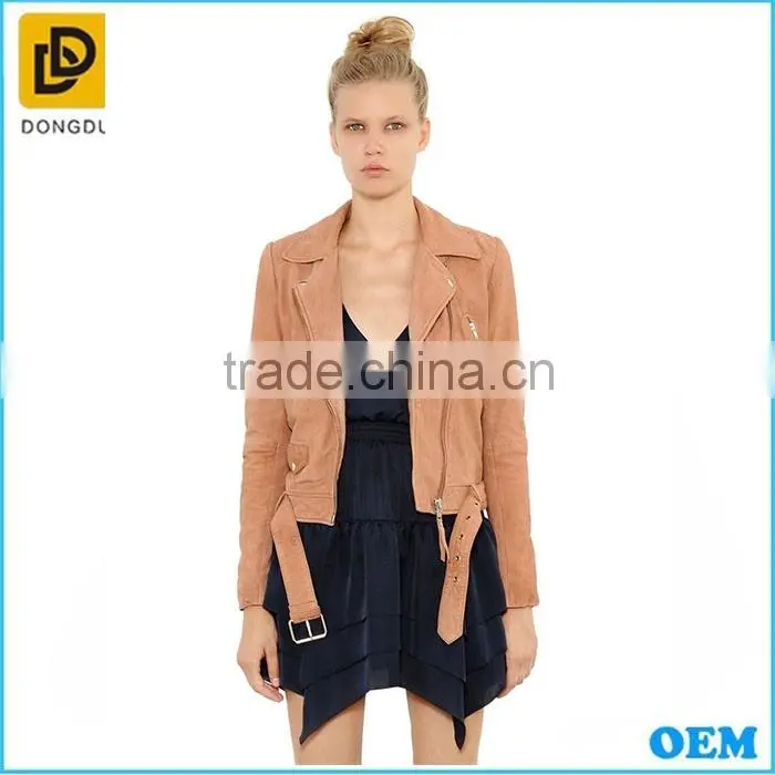 High quality wholesale cheap bulk waterproof fitness ladies fashion biker leather jacket