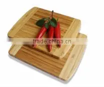 Natural and Carbonized round Bamboo Cutting Board 2105