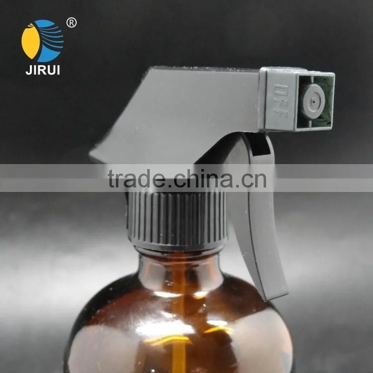 16oz 500ml amber boston round glass bottle 500ml with trigger