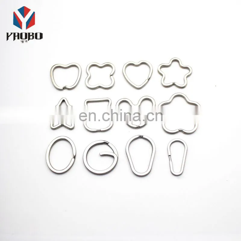 Hot Sell Customize Metal High Quality Key Split Ring Black