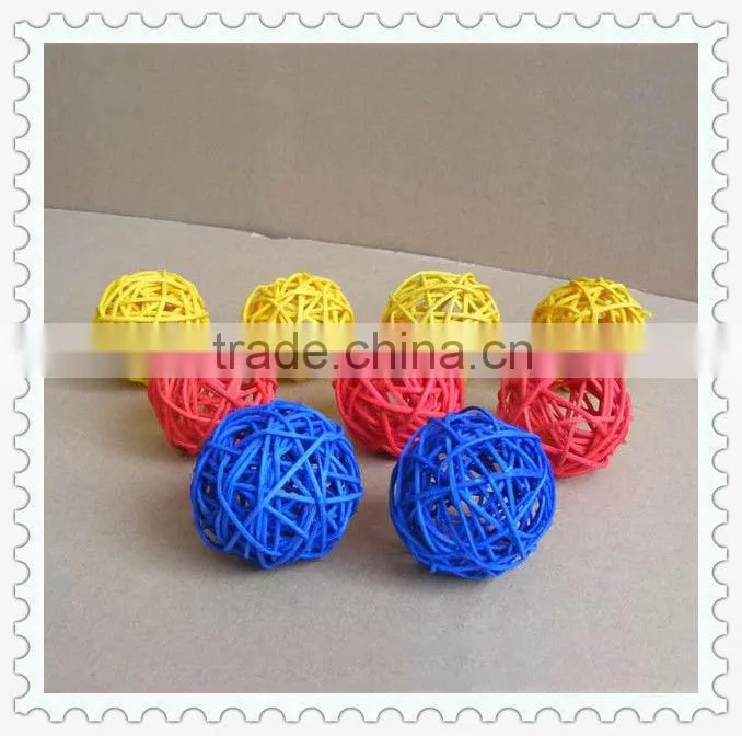 personalized colorful weaving rattan christmas ball