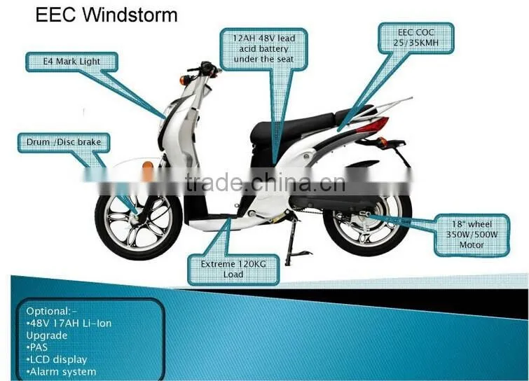2015 modern beauty electric scooter, electric scooter shanghai with european standard EEC