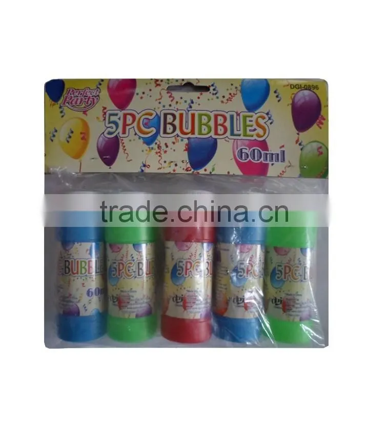 Hot sale 5pcs 60ml funny colorful water bubbles for kids