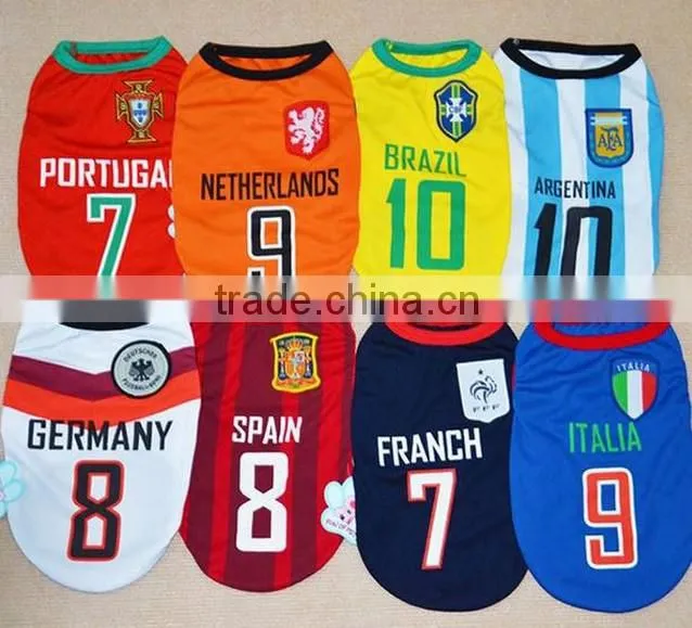 football clothes model world cup team pet dog clothes dog dresses