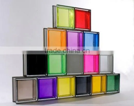 Selling 190x190x80mm Glass Block/ Blue Crystal Solid glass brick